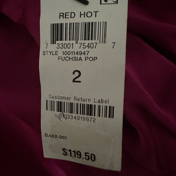 INC International Concepts Draped Neck Satin Jumpsuit Fuschia Pop size 2 - Picture 8 of 9